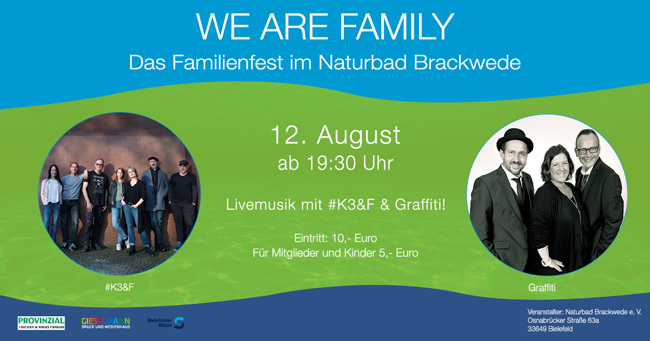 12.08.202, 19:30 Uhr: We are Family – Familienfest
